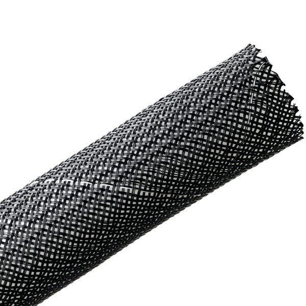 Hellermann Tyton 170-03120 Braided Sleeving, Expandable, Fray Resistant, Flame Retardant, 1" Dia, PET, Black, 250 ft/bulk reel