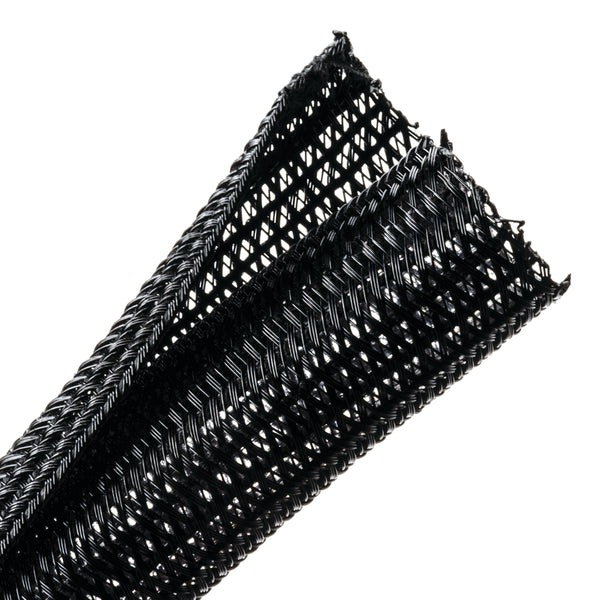 Hellermann Tyton 170-03124 Braided Sleeving, Split Wrap, 0.125" Dia, PET, Black, 400 ft/bulk reel
