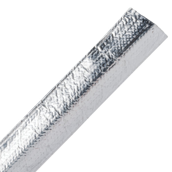 Hellermann Tyton 170-03175 Braided Sleeving, Aluminum Laminated Fiberglass, 0.38" Dia, AL/GF, Silver, 100 ft/reel
