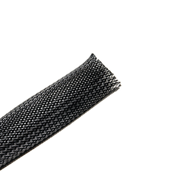 Hellermann Tyton 170-03178 Braided Sleeving, Expandable, 2" Dia, PET, Black, 200 ft/bulk reel