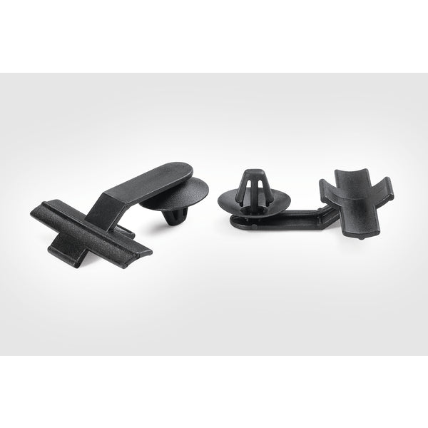 Hellermann Tyton 155-01600 Standoff Bundling Clip, 1.57" Long, 0.26 - 0.28" Mounting Hole, PA66HIRHS, Black 500/pkg