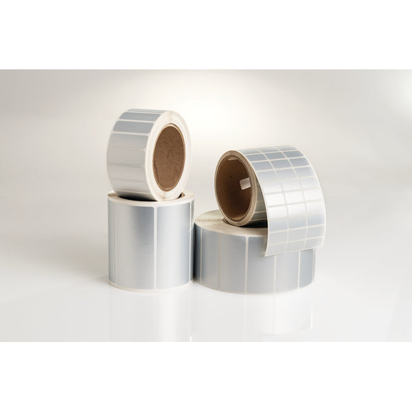 Hellermann Tyton TAG75T1-795 Thermal Transfer Adhesive Labels, 2.0 x 0.63", 1 Across, Polyester, Silver, 2000/roll