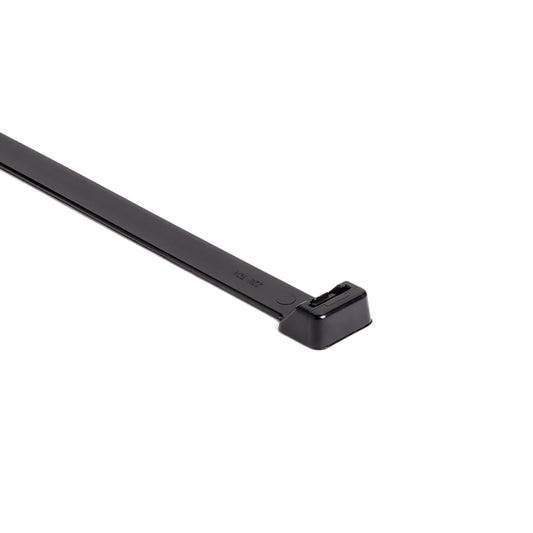 Hellermann Tyton SR255X0HIHSUVX2 Releasable Cable Tie, 14.6" Long, 250lb Tensile Strength, PA66HIRHSUV, Black, 25/pkg