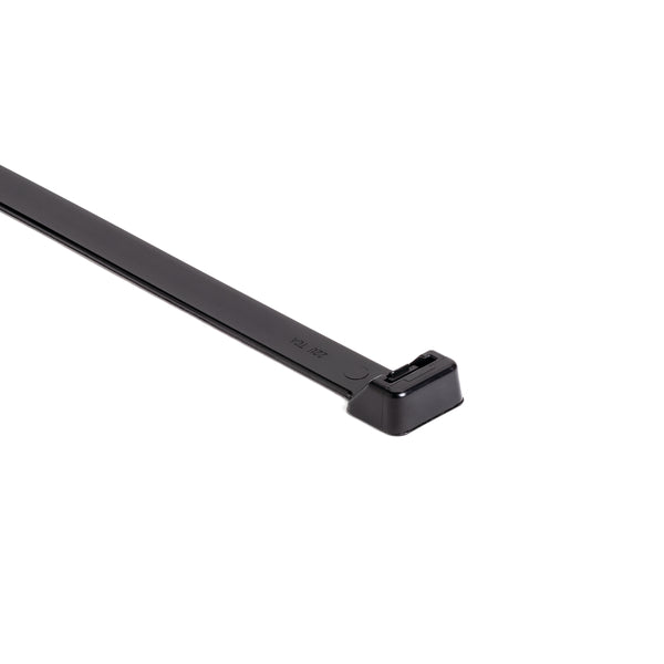 Hellermann Tyton SR255S0HIHSUVX2 Releasable Cable Tie, 8.9" Long, 250lb Tensile Strength, PA66HIRHSUV, Black, 25/pkg