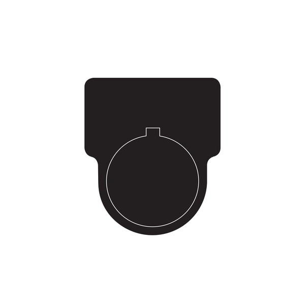 Hellermann Tyton 596-00403 Foam Nameplate, 1.8" x 1.8" Button Label With 1.8" Hole, PET, Black, 500/roll