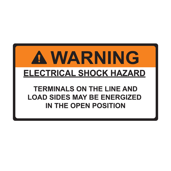 Hellermann Tyton 596-00878 Solar Label, WARNING ELECTRICAL SHOCK HAZARD, 3.75" x 2.0", VL, Orange, 50/roll