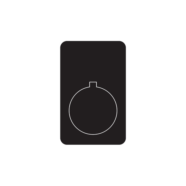 Hellermann Tyton 596-00915 Foam Nameplate, 1.20" x 1.90" Button Label With 0.88" Hole, PET, White, 250/roll