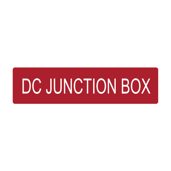 Hellermann Tyton 596-00738 Solar Label, DC JUNCTION BOX, 4.0" x 1.0", VL, Red, 50/roll