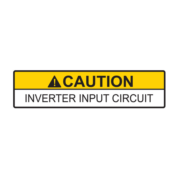 Hellermann Tyton 596-00750 Solar Label, CAUTION INVERTER OUTPUT CIRCUIT, 4.0" x 1.0", VL, Yellow, 50/roll