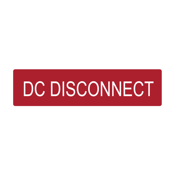 Hellermann Tyton 596-00757 Solar Label, DC DISCONNECT, 4.0" x 1.0", VL, Red, 50/roll