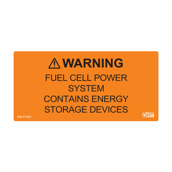 Hellermann Tyton 596-01010 Solar Label, FUEL CELL POWER SYSTEM LABEL, 4.12" X 2.0", VL, Orange, 10/pkg