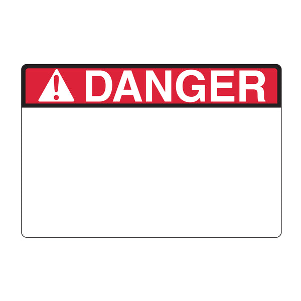 Hellermann Tyton 596-00203 Pre-Printed Header Label, DANGER, 6.0" x 4.0", PET, Red, 250/roll