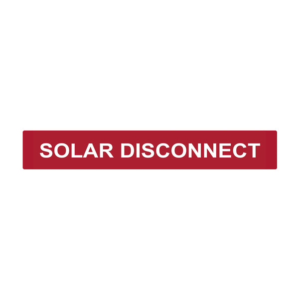 Hellermann Tyton 596-00246 Solar Label, Reflective, SOLAR DISCONNECT, 6.5" x 1.0", VL, Red, 50/roll