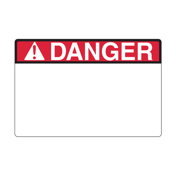Hellermann Tyton 596-00424 Pre-Printed Header Label, DANGER, 3.0" x 2.0", PET, Red, 250/roll