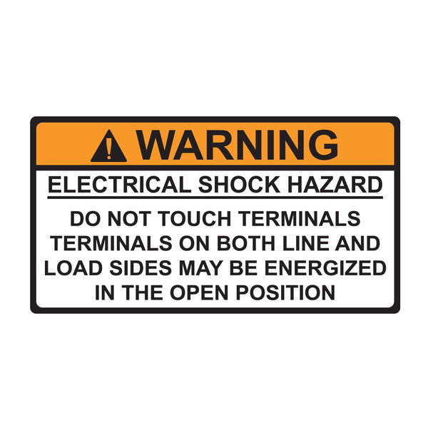 Hellermann Tyton 596-00497 Solar Label, WARNING ELECTRICAL SHOCK HAZARD, 3.75" x 2.0", VL, Orange/White, 50/roll