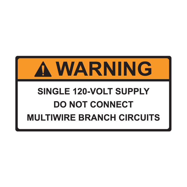 Hellermann Tyton 596-00591 Solar Label, WARNING 120-VOLT SUPPLY, 3.75" x 2.0", VL, Orange/White, 50/roll
