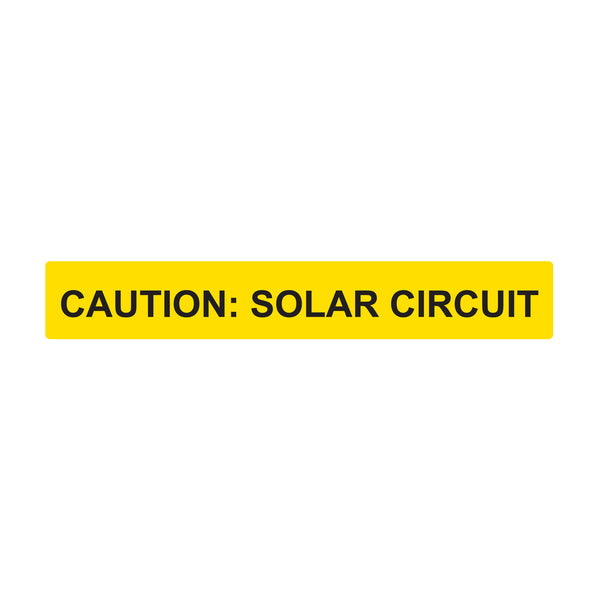 Hellermann Tyton 596-00615 Solar Label, Reflective, CAUTION SOLAR CIRCUIT, 6.5" x 1.0", VL, Yellow, 50/roll