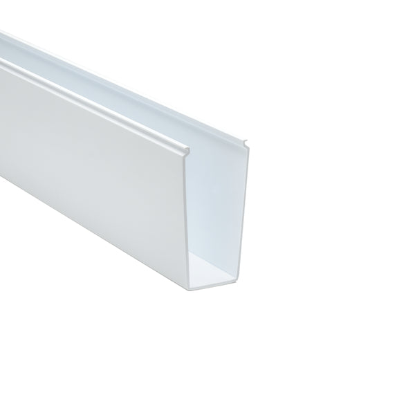 Hellermann Tyton 181-00249 Solid Wall Wiring Duct, 2 x 5", 6 ft Sticks, Non-Adhesive, PVC, White, 30 ft/box, 120ft/ctn
