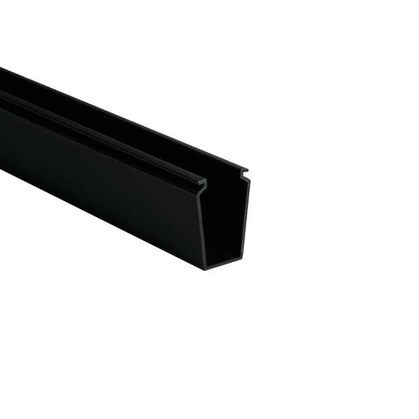 Hellermann Tyton 181-00458 Solid-Wall Wiring Duct, 1 x 2", 6 ft Sticks, Non-Adhesive, PVC, Black, 120ft/ctn