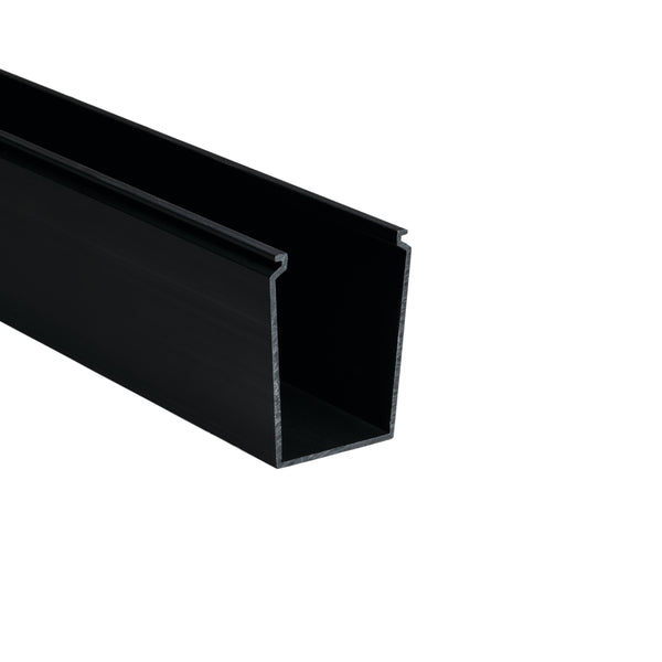 Hellermann Tyton 181-00468 Solid Wall Wiring Duct, 2 x 3", 6 ft Sticks, Non-Adhesive, PVC, Black, 60ft/ctn