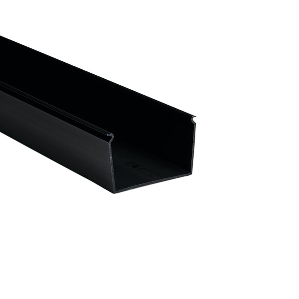 Hellermann Tyton 181-00471 Solid Wall Wiring Duct, 3 x 2", 6 ft Sticks, Non-Adhesive, PVC, Black, 60ft/ctn