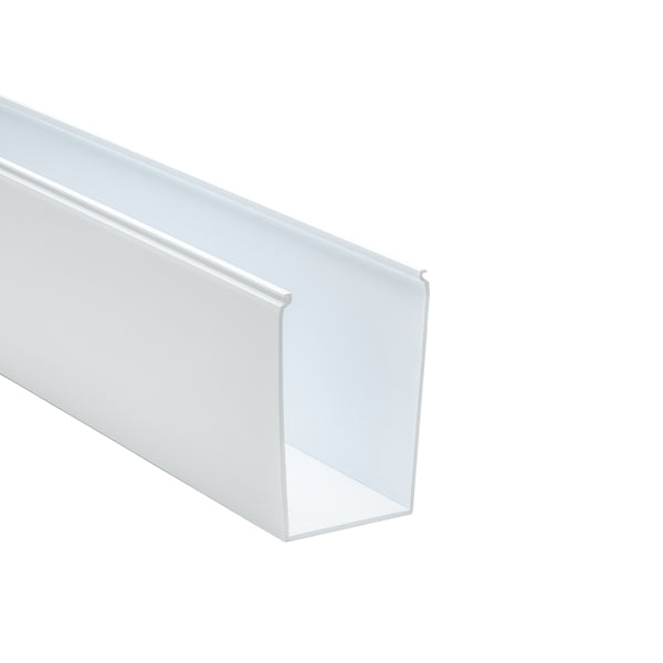 Hellermann Tyton 181-00475 Solid Wall Wiring Duct, 3 x 5", 6 ft Sticks, Non-Adhesive, PVC, White, 120ft/ctn