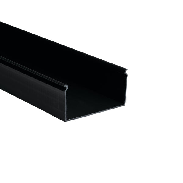 Hellermann Tyton 181-00476 Solid Wall Wiring Duct, 4 x 2", 6 ft Sticks, Non-Adhesive, PVC, Black, 120ft/ctn