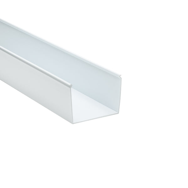Hellermann Tyton 181-00519 Solid Wall Wiring Duct, 4 x 3", 6 ft Sticks, Adhesive, PVC, White, 120ft/ctn