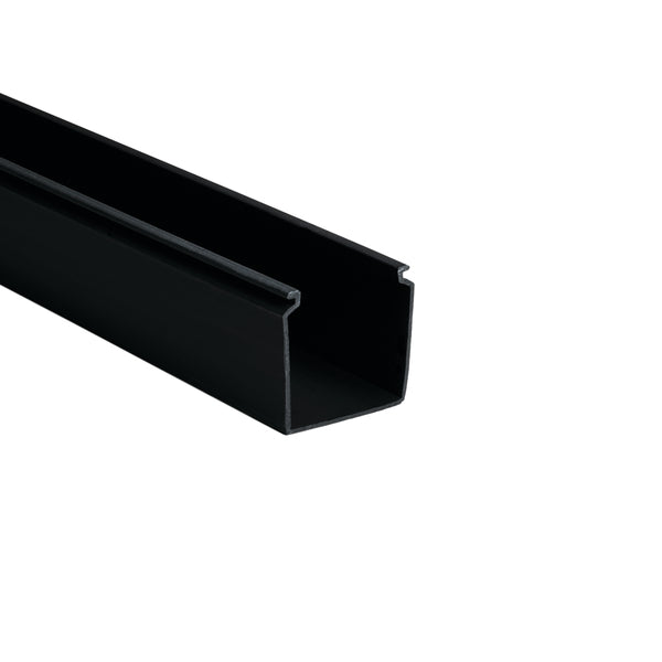 Hellermann Tyton 181-22005 Solid Wall Wiring Duct, 2 x 2", 6 ft Sticks, Non-Adhesive, PVC, Black, 120ft/ctn