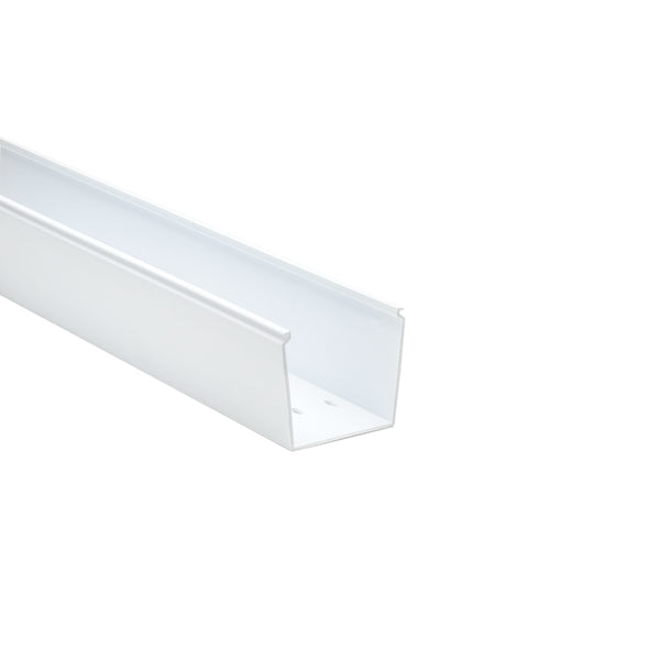 Hellermann Tyton 181-33005 Solid Wall Wiring Duct, 3 x 3", 6 ft Sticks, Non-Adhesive, PVC, White, 30 ft/box, 120ft/ctn