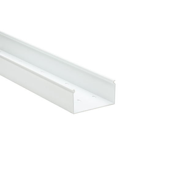 Hellermann Tyton 181-42004 Solid Wall Wiring Duct, 4 x 2", 6 ft Sticks, Non-Adhesive, PVC, White, 120ft/ctn