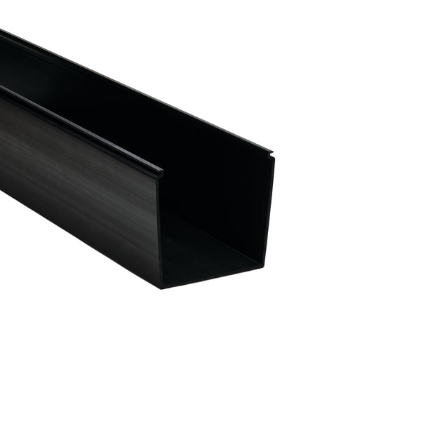 Hellermann Tyton 181-44006 Solid Wall Wiring Duct, 4 x 4", 6 ft Sticks, Non-Adhesive, PVC, Black, 60ft/ctn