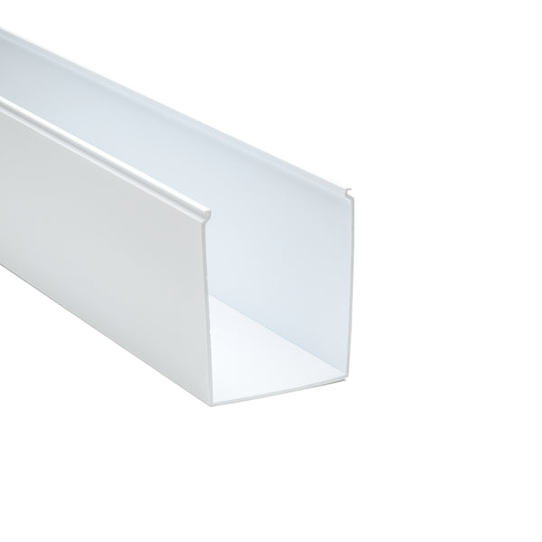 Hellermann Tyton 181-45001 Solid Wall Wiring Duct, 4 x 5", 6 ft Sticks, Non-Adhesive, PVC, White, 60ft/ctn