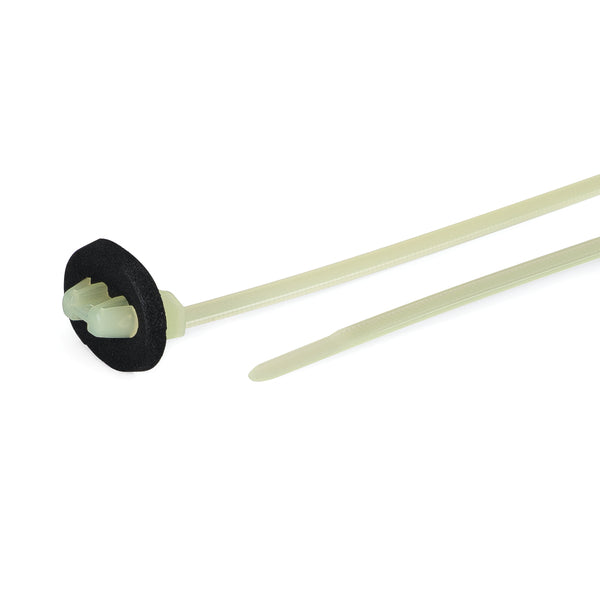 Hellermann Tyton 126-00076 Push Mount Tie, 6.0" Long, 50lb Tensile, PA66HS, Natural, 500/pkg