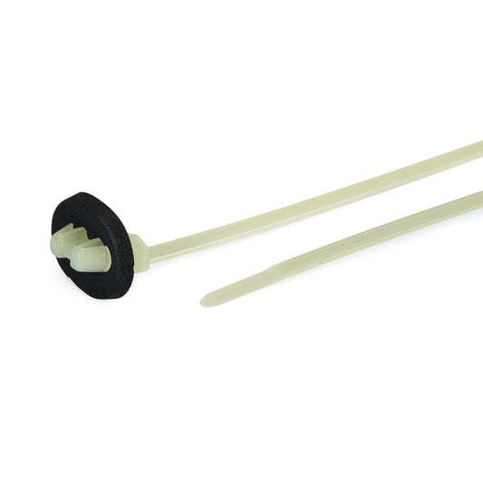 Hellermann Tyton 126-00076 Push Mount Tie, 6.0" Long, 50lb Tensile, PA66HS, Natural, 500/pkg