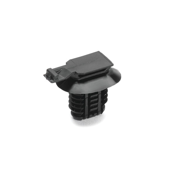 Hellermann Tyton 151-01297 Connector Clip with Oval Fir Tree, 8.0 - 15.0mm Hole Dia, PA66HIRHSUV, Black, 5000/carton