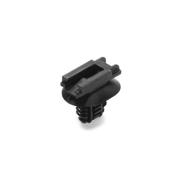 Hellermann Tyton 151-01246 Connector Clip with Oval Fir Tree, 0.51-6.75mm Panel Thick, 6.2-13.0mm Hole, PA66HIRHSUV, Black, 5000/ctn