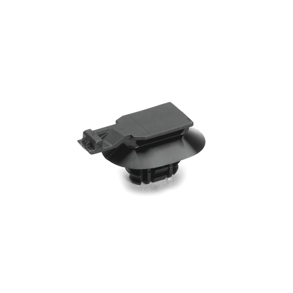 Hellermann Tyton 151-01286 Connector Clip with Oval Fir Tree, 0.51-6.75mm Panel Thick., 6.2-13.0mm Hole, PA66HIRHSUV, Black, 4000/ctn
