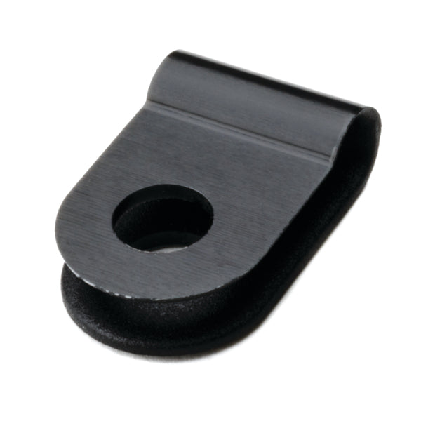 Hellermann Tyton 211-60000 P-Clamp, 0.39" Wide, 0.13'' Max Bundle Dia, 0.17'' Mounting Hole Dia, PA66HS, Black, 100/pkg