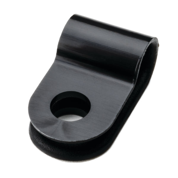 Hellermann Tyton 211-00262 P-Clamp, 0.39" Wide, 0.20'' Max Bundle Dia, 0.17'' Mounting Hole Dia, PA66HS, Black, 1000/pkg