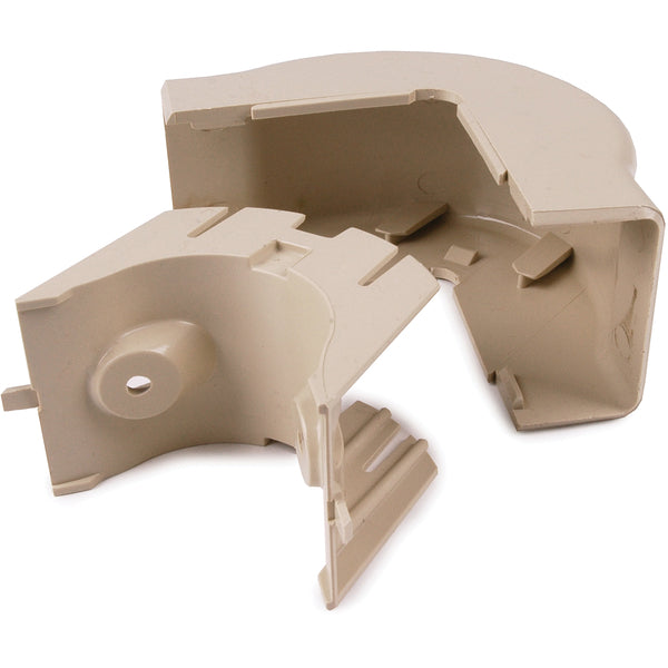 Hellermann Tyton TSRP2I-29-1 External Corner Cover, 1-1/4", 1" Bend Radius, PVC, Ivory, Bag of 10