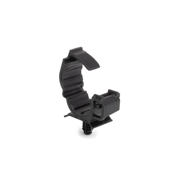 Hellermann Tyton 151-04075 Soft-Grip Ratchet O-Clamp, 6.5 mm Fir Tree Mount, 0.61 - 0.79" Bundle, PA66HIRHSUV/TPE, Black, 1000/ctn