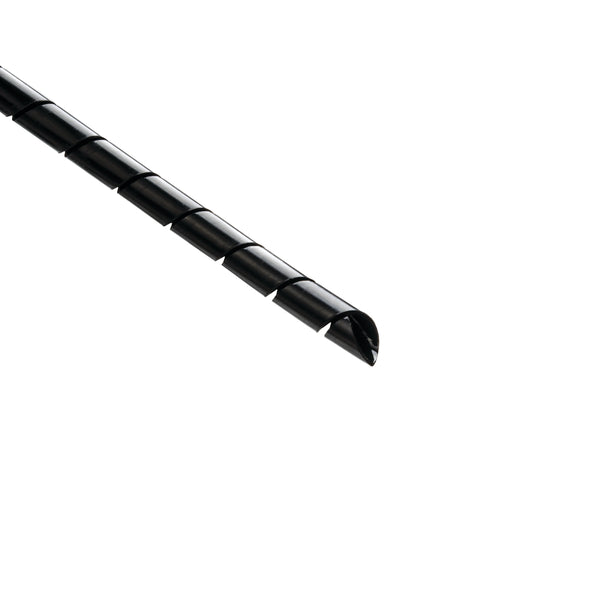 Hellermann Tyton 2N0C Spiralwrap Protective Sheathing, 0.25" Diameter, PA6, Black, 100 ft/roll