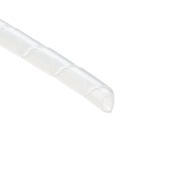 Hellermann Tyton 2P9C Spiralwrap Protective Sheathing, 0.25" Diameter, PTFE, Natural, 100 ft/roll