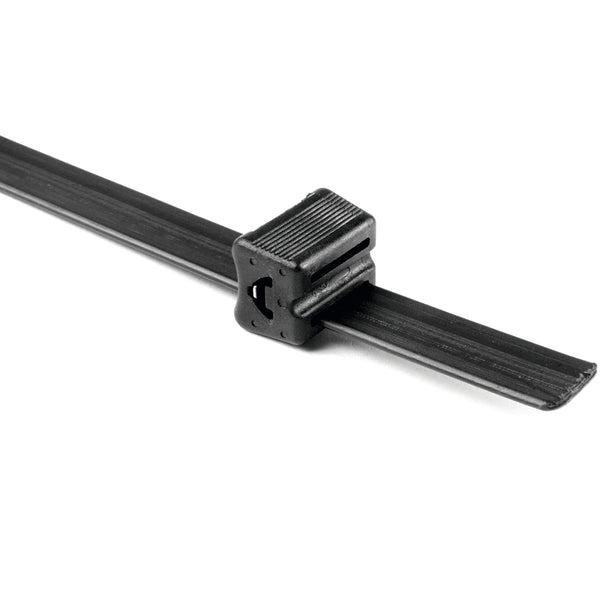 Hellermann Tyton TELS-13 Extended-Length Tie, 13.5"L, Includes 10 Heads, POM, Black, 10/pkg