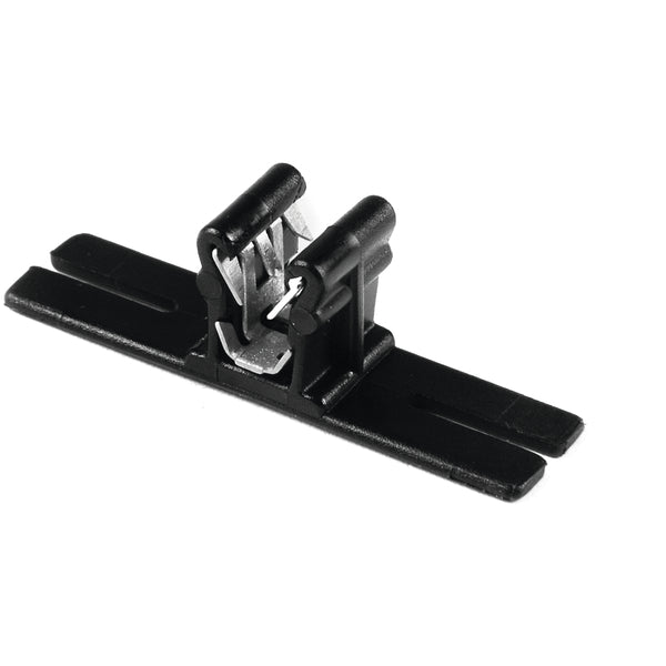 Hellermann Tyton 151-03401 Edge Clip and Tape Clip, EC15, Panel Thickness 0.04" - 0.12", 1.6" Long, PA66HIRHS, Black, 500/pkg