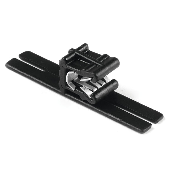 Hellermann Tyton 151-03403 Edge Clip and Tape Clip, EC17, Panel Thickness 0.04" - 0.12", 1.8" Long, PA66HIRHS, Black, 500/pkg