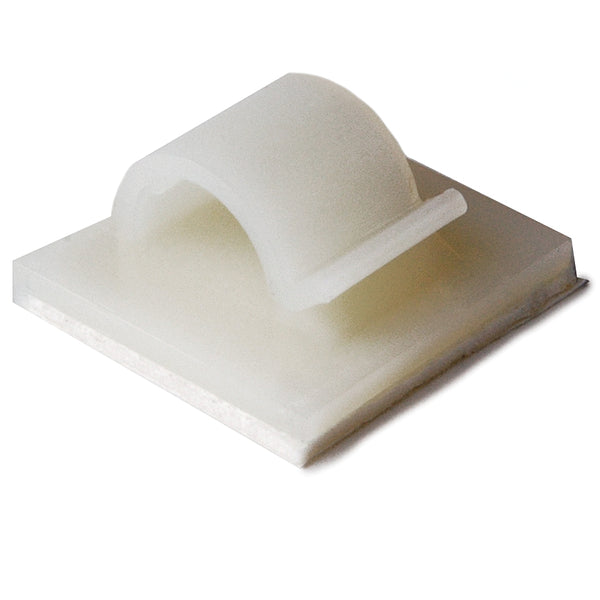 Hellermann Tyton RB8L4 RB Adhesive Cable Clamp, 0.32" Max. Bundle Dia, PA66, Natural, 200/pkg