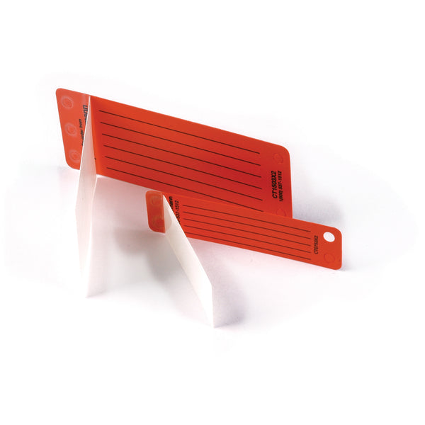 Hellermann Tyton CT0753X2 Self-Laminating Tag, Generic Write-On, Blank Lines, 3.0" x .75", Orange, 25/pkg