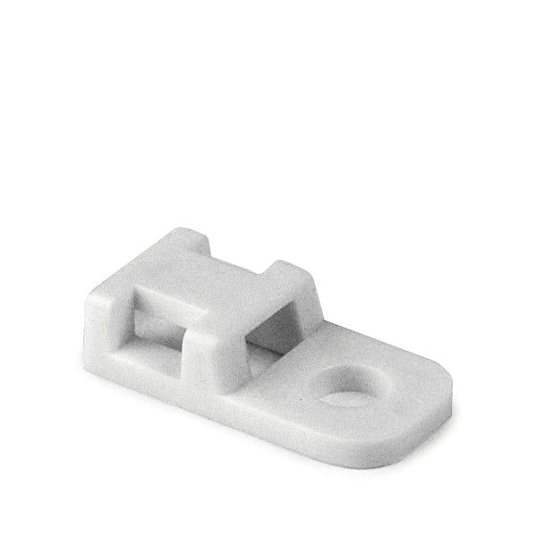 Hellermann Tyton CTAM110M4 Cable Tie Anchor Mount, 0.17" Hole Dia, 0.20" Max Tie Width, PA66, White, 1000/pkg